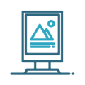 Digital Signage أيقونة خدمات اللافتات الرقمية لتحسين عرض المعلومات والمنتجات في المطاعم