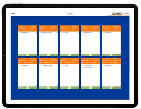 KAEM KDS Tablet Display