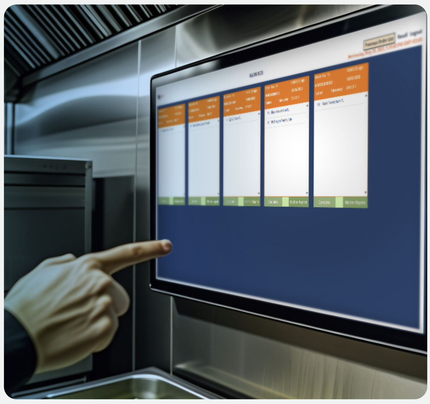 Kitchen display screen